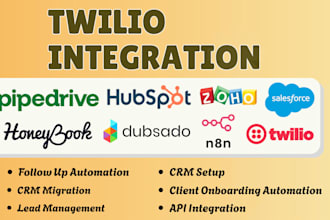 setup hubspot gohighlevel zoho twilio salesforce pipedrive dubsado honeybook n8n