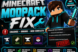 fix minecraft modpack crashes, errors, mod conflicts, forge, fabric and neoforge