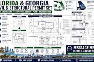 create florida and georgia civil structural permit plans
