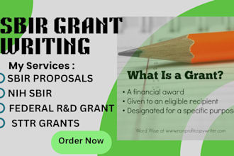 a winning sbir or sttr federal grant proposal for your business