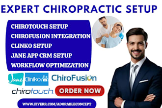 setup chiro touch using chiro fusion clinic mind chiro practic  jane app genesis