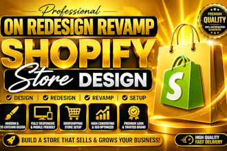 redesign revamp shopify store design shopify website setup dropshipping store