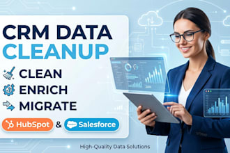 clean, enrich, organize and migrate zoho CRM data to hubspot or salesforce