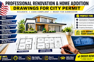 create renovation and home addition plans for building permits