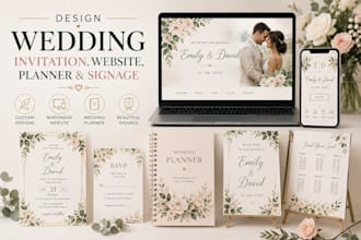 design wedding invitation, wedding website, wedding planner wedding signage rsvp