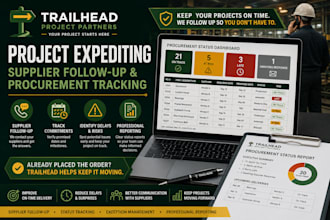 expedite suppliers and track procurement for your commercial project