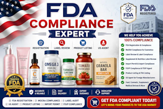 do fda registration, compliance, label review and product listing for cosmetics