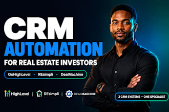 set up gohighlevel, dealmachine and resimpli for real estate investors