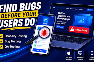 do app testing, website testing, QA testing IOS app review and usability testing