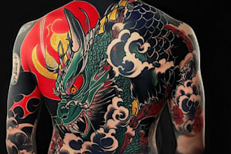make a traditional japanese irezumi tattoo