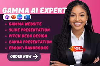 create gamma ai presentations canva design, pitch decks and documents design