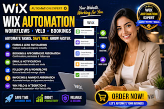 setup wix automation, workflows, forms, bookings and business automation