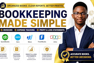 handle quickbooks, xero, wave, freshbooks, zoho bookkeeping with invoicing