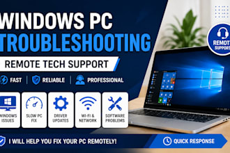 troubleshoot your windows PC or laptop remotely