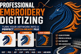 do custom embroidery digitizing, digitize image for embroidery in dst pes format