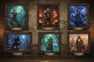 create dnd character art and concept art fantasy for you