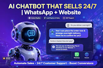 create chatgpt whatsapp chatbot for website  ai bot project python