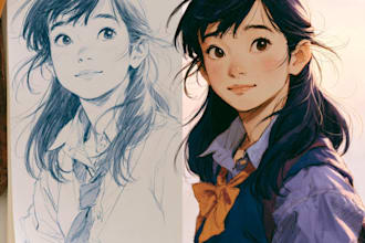 draw commission into anime or manga style art