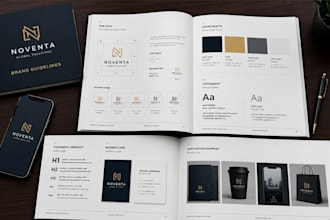 design corporate brand guidelines, brand identity manual and brand style book