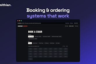 build a booking or online ordering system for your business