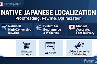 proofread and localize translated text into natural japanese