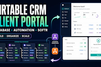 build an airtable CRM and softr client portal for your business airtable system