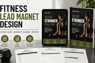 design fitness lead magnet ebooks, workout planners for canadian coaches