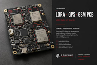 design lora gps GSM gnss iot pcb with rf antenna