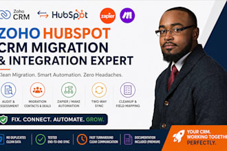 zoho hubspot CRM migration integration zapier make com automation zoho setup