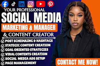 be your social media marketing manager instagram content creator tik tok manager