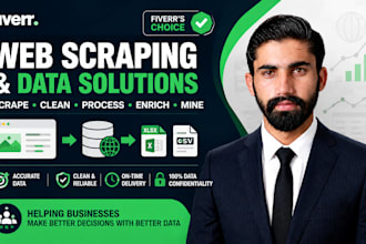 do web scraping, data mining, data cleaning and lead generation