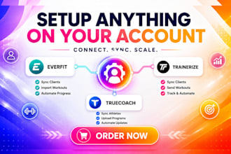 setup and upload trainerize workout programs everfit truecoach automate process