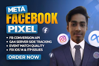 setup your meta pixel facebook capi and ga4 server site tracking with GTM