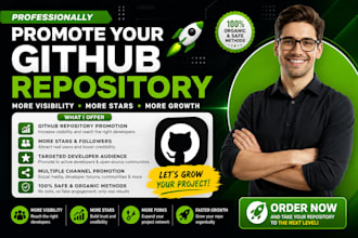 professionally promote your github repository for more stars and visibility