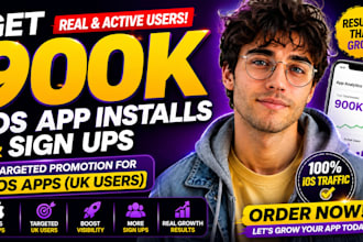 gain IOS app install sign up, mobile app promotion, UK IOS app install, ios app