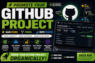 promote your organic github project github promotion gain star fork repo traffic