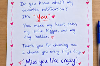 write romantic handwritten love letters for your partner