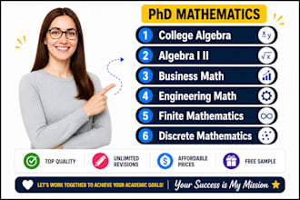 assist in college algebra i ii business engineering finite discrete mathematics