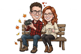 draw digital caricature portraits from photos