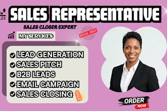 b2b lead generation high ticket sales closer sdr sales representative sales rep