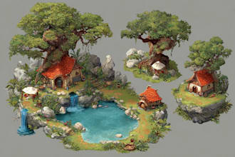 design amazing fantasy landscape