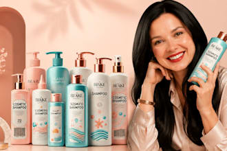 design premium hair care packaging , shampoo label, hair oil and bottle design