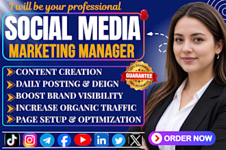 be your social media marketing manager instagram content creator tik tok manager
