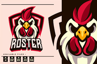 design a cute custom chicken and chick logo
