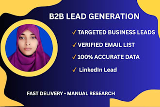 do linkedin lead generation and targeted prospect list building