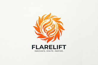 design a vibrant orange circle logo for your brand