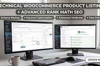 do technical woocommerce product listing with rank math SEO