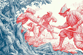 create artistic linocut illustration