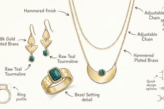 draw a jewelry design, illustration or a sketch of jewelry