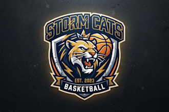 design a powerful basketball logo for your team